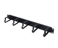 ExtraLink Organizer kabli 19" 1U (czarny) - 493062 - zdjęcie 1